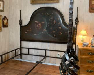 "Handfinished with a blend of paint and lacquer, it resonates with a low luster sheen"