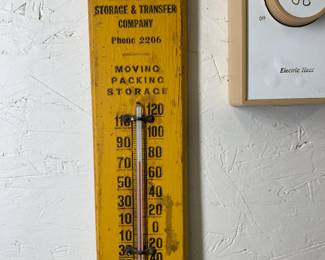 Old Advertising Thermometer - Kalamazoo Storage & Transfer Company 