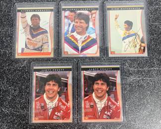 Signed cards - Andretti, Matsushita, Pruett