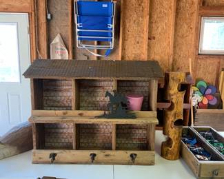 6 Hole Chicken Nesting Hen Box - Converted To A Storage Unit or Cubby 