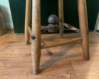 WWII Wood Mess Hall Stool