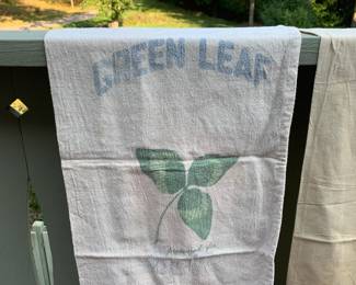 Additional Vintage Advertising Cloth Sacks - Green Leaf (Ohio)