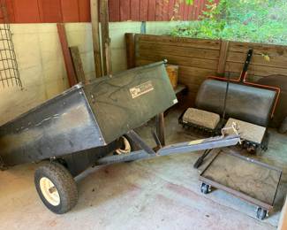 Small trailer, lawn rollers