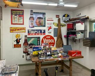 Rare and hard to find Vintage Porcelain and Metal Signs (Cigarette, Beer, Farming Advertising)