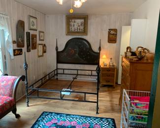 Baker Furniture Queen Size Bed available for pre-sale. "Decorative art form of the 17th century iron worker"