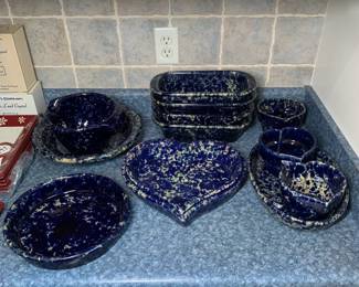 Bennington Pottery - Blue Agate Dishes