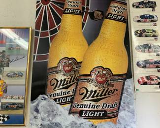 Miller Genuine Draft Light Beer "Darts" Sign