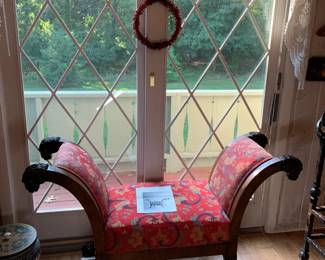 Baker Furniture Window Seat (Lions Head Accents)