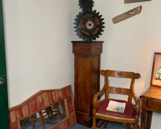 Baker corner pedestal cabinet