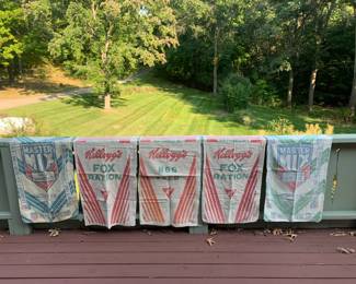 Vintage Advertising Feed Cloth Sacks (Master Mix, Kellogs, Royal, & Purina) Many 100 lb and 140 lb Bags