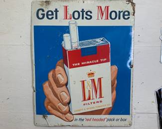L&M Cigarettes Metal Sign