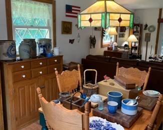 Dining room table and drawer cabinet