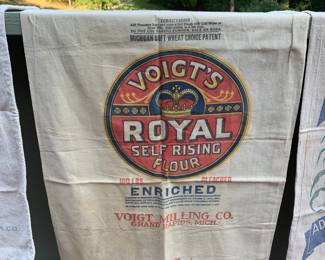 Vintage Advertising Cloth Sacks - Voigt's Royal Self Rising Flour