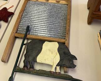 Cast Iron Pig Decor