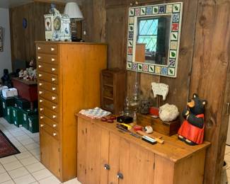 Antique Cabinets with porcelain and cast iron handles