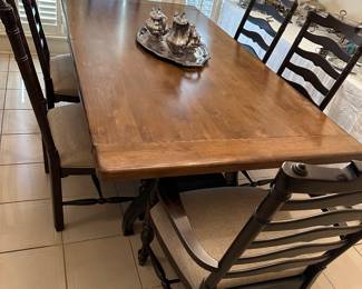 Dining table and chairs 