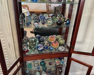 Blow glass, art glass paperweights 