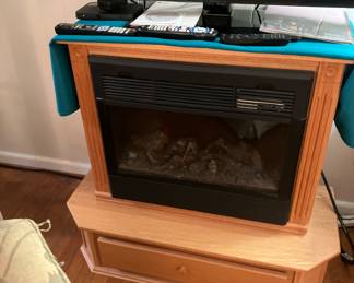 Amish Fireplace n platform. Several decorative fireplace thru out the home 