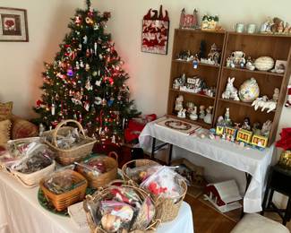 Christmas decorations, ornaments decor, one room dedicated Christmas.