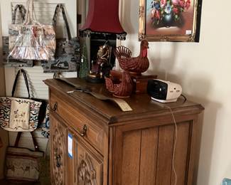 Mid century modern dresser          Frog lamp sold 