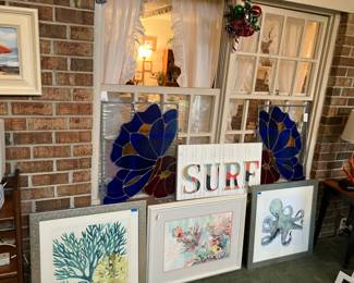 Custom made stained glass panels 