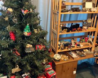 Train collectibles to include artwork throughout the house