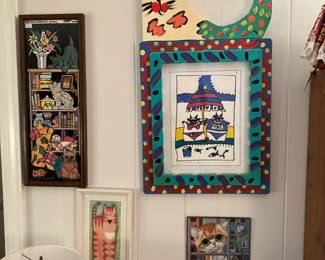 Large Cat modern art sold 