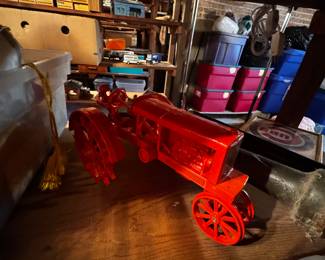 Red Metal Tractor 