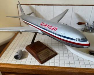 Wood Model, American Airlines, Engine will need to be Glued