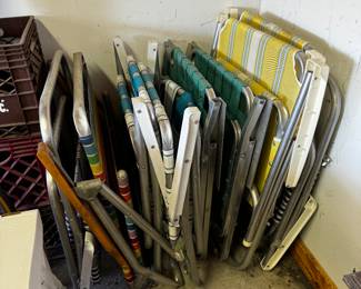 A few Aluminum Folding Chairs