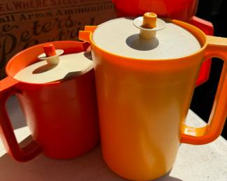 Vintage Orange Pitchers