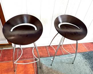 Pair of Modern Bar Stools -$150