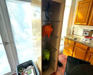 Wood/ Glass Etagere -$150