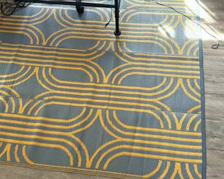 Large Polypropolyne Geometric Rug - $80