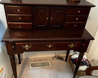 #79	Jamestown Sterling Small Desk w/7 drawers and flip-down Desk w/cubbies- 34x18-24x39T	 $75.00 
