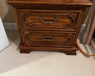 #142	Wood 2 drawer End Table (as is finish) - 25x17x24	 $45.00 
