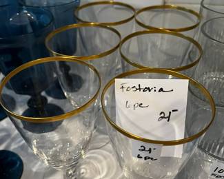 #170	Fostoria 6 pc Water/Tea Glass  - 6.25" Tall	 $21.00 
