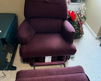 #230	Lazy-boy Small Burgundy Recliner (as is)	 $30.00 
