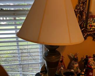 #158	Heavy Metal/Brass Lamp - 32" tall	 $75.00 
