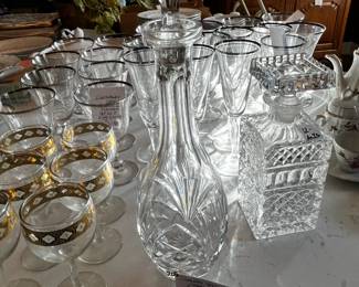 #205	Gorham Crystal Cherrywood Cordina Decanter 15.5"	 $30.00 
