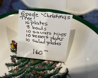 #191	Spode Christmas China - 48 pc Christmas Tree China	 $160.00 
