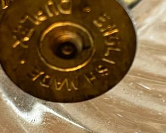 #151	Set of 2 Brass/Glass Lamps Electric - sold as a pair - English Made Duplex	 $150.00 
