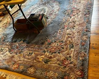 #50	Chinese Made Blue/Mauve Hand-Knotted Rug - 8'x126"	 $275.00 
