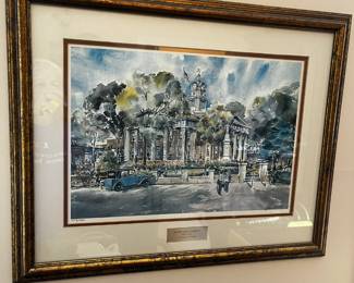 #99	"Albert Lane" Print 253/500 of Madison Cty. Courthouse  - Framed - 26x20	 $175.00 

