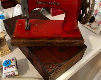 #144	Vintage American Girl Hand-Crank Sewing Machine	 $75.00 
