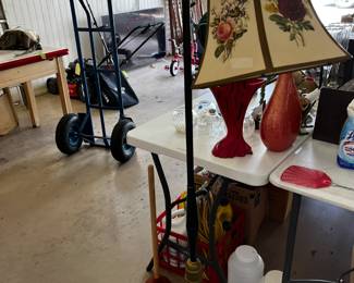 #128	Brass Floor Lamp - 58" Tall	 $75.00 
