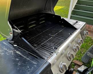 #200	Propane Charmaster 4 burner Grill  w/side Burner  & Propane Tank	 $75.00 
