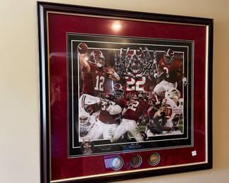 #217	G Gall 287/3000 "High Tide" 2009 Championship Framed Alabama Print w/3 coins - 36x33	 $200.00 
