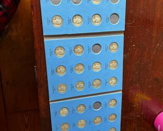 #16	29 silver Washington quarters in album	 $175.00 

