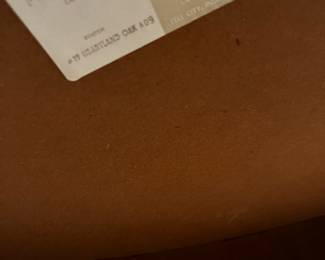 #174	Tell City Oak Round Table w/4 Black-Painted Rushing Seats & Leaf  - 44-59x29	 $275.00 
